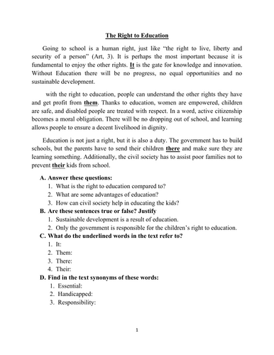 The Right to Education