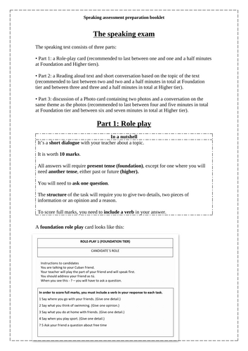 Speaking assessment preparation lessons (2026)