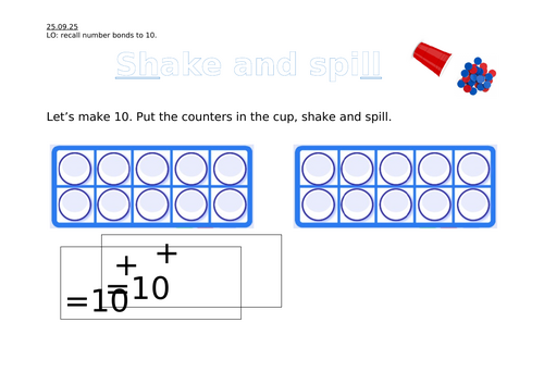 Shake and spill (number bonds to 10)