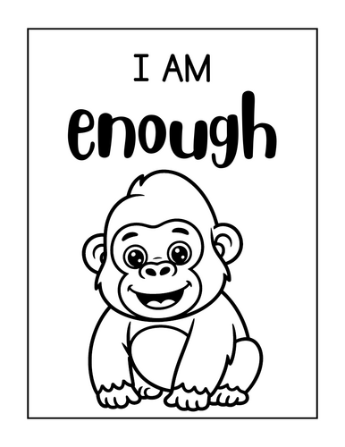 Cute Animals Coloring Pages with Positive Affirmations – SEL Printable Bundle
