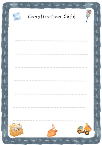 Construction Cafe Order Form