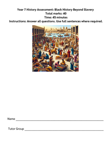 Full Unit of Work - all resources - Black History beyond the Slave Trade