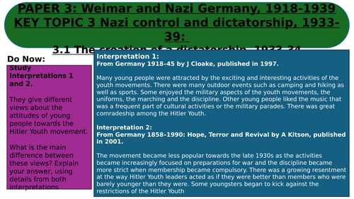 EDEXCEL GCSE HISTORY WEIMAR AND NAZI GERMANY LESSON 21 THE REICHSTAG FIRE AND THE ENABLING ACT