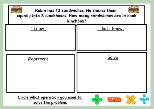 Division word problem worksheets
