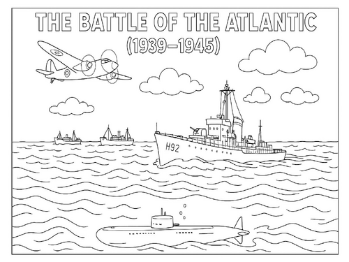 The Battle of the Atlantic Coloring Picture