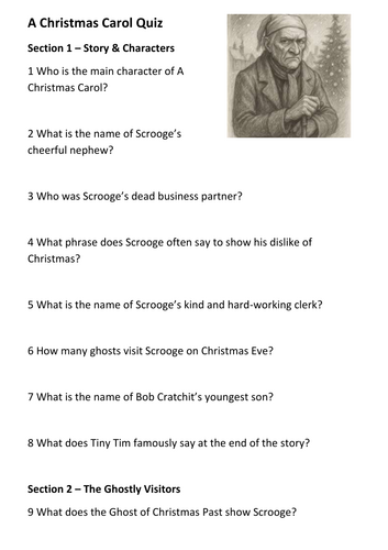 A Christmas Carol Quiz