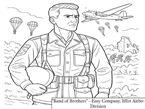 Richard Winters (Band of Brothers) Coloring Picture