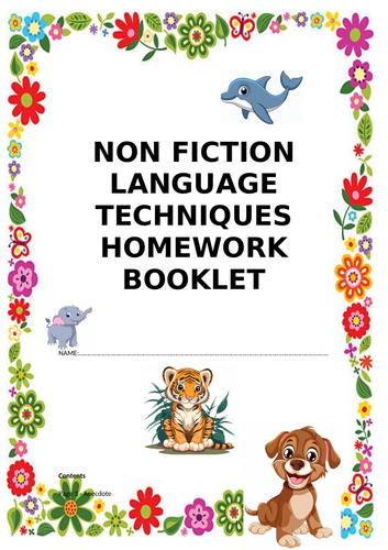 KS3 Non Fiction Language Techniques Homework Booklet