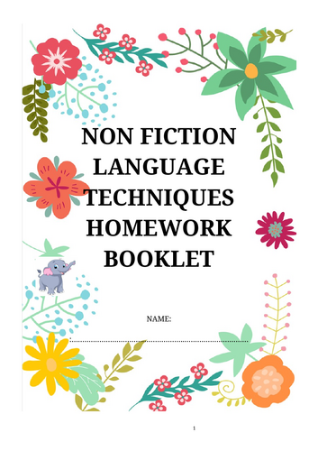 KS3 Non Fiction Homework Booklet