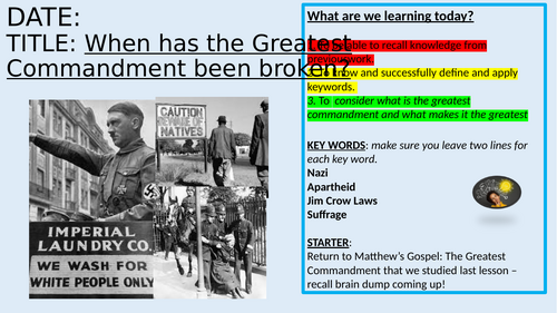 When has the greatest commandment been broken