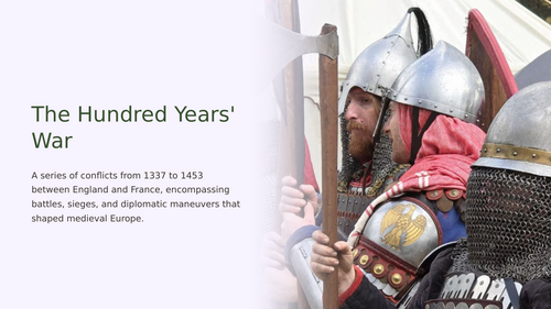 The Hundred Years' War Slideshow Presentation