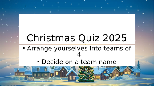 Christmas Maths Quiz 2025