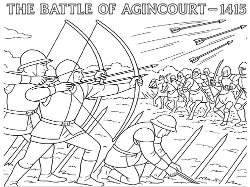 Battle of Agincourt Coloring Picture