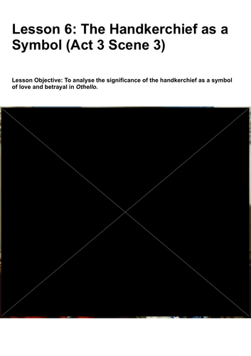 A-Level Literature - Othello Lesson 6: The Handkerchief as a Symbol in Act 3 Scene 3