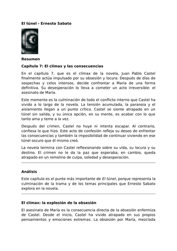 El túnel by Ernesto Sabato – Chapter 7