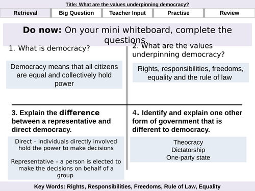 L2: The Values underpinning a democracy