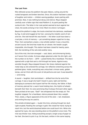 Narrative Examples (Grade 6/7)