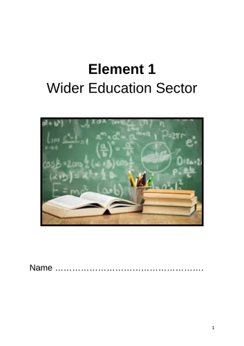 Element Workbooks. GEN 2. T Level Education and Early Years/ Assisting Teaching