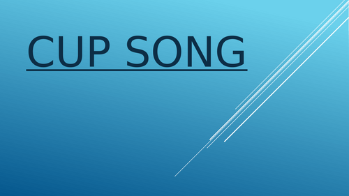 ESL: Cup Song