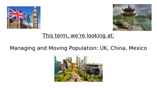 Whole Y8 SoW Unit - Managing and Moving Population - All Lessons & Worksheets