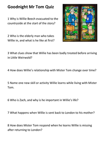 Goodnight Mister Tom Quiz