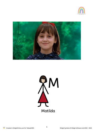 Matilda - Adapted using Widgit