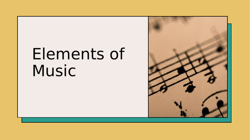 Elements of Music - tempo