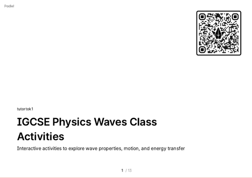 FREE Resources - iGCSE Physics 3.1 General properties of waves