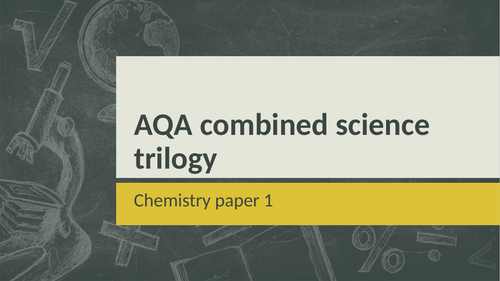 AQA GCSE Chemistry Paper 1 Full Revision