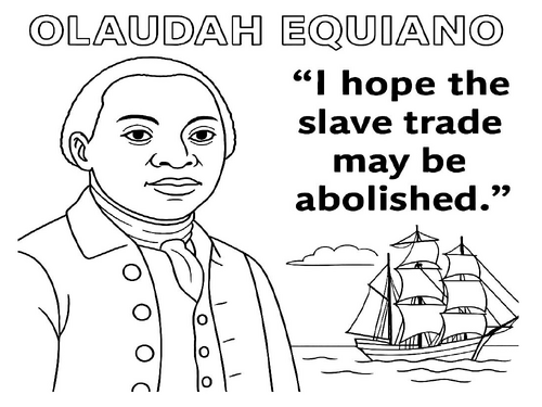 Olaudah Equiano Coloring Picture