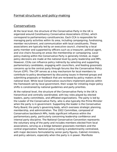Structure and Functions of parties