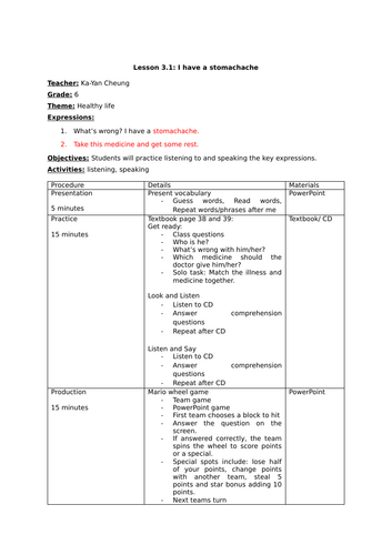ESL: Book 1: Illness/ Sickness and Doctors