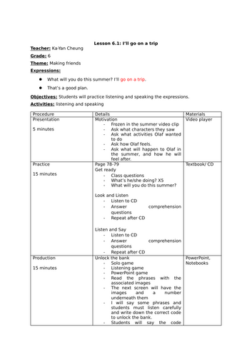 ESL: Book 1: Holidays and Trips