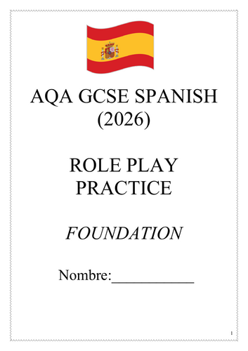 GCSE 2026_ GCSE SPANISH AQA _ SPEAKING PRACTICE _ BUNDLE