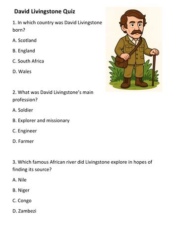 David Livingstone Quiz