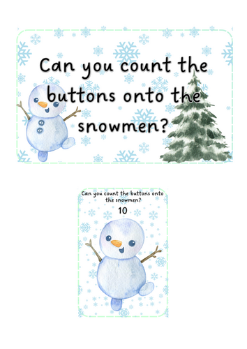 Maths - Snowmen buttons
