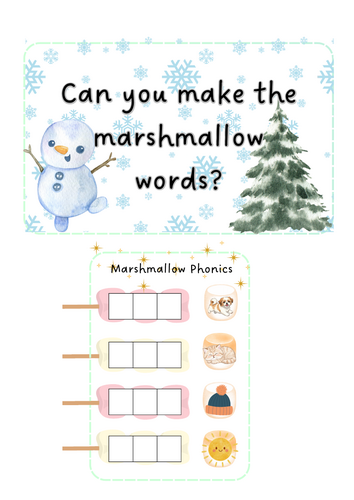 Winter - Marshmallow phonics