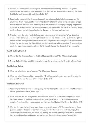 Year 6 SATS Style Christmas Gonk Comprehension