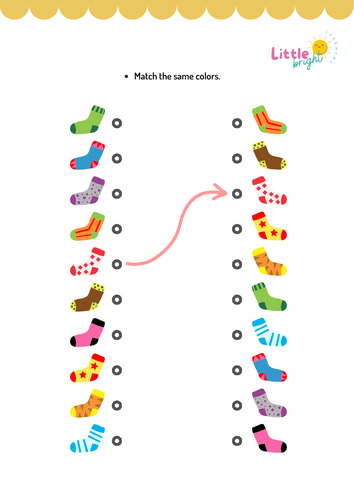 Colourful Socks Matching Activity