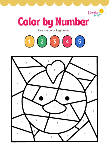 Color by Number Animals Worksheet Pack – EYFS / KS1 Fine Motor, Number Recognition & Calm Task