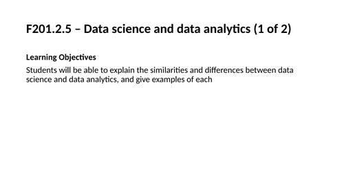 AAQ Data Analytics : analytics vs science