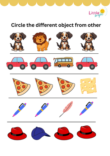 Circle the Different Object Worksheet