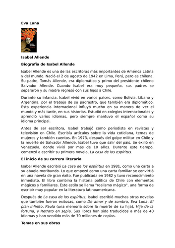 Isabel Allende – Biography