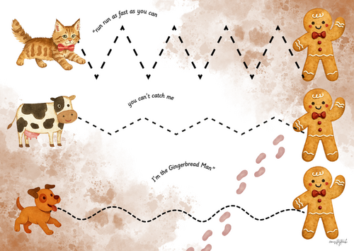Gingerbread Man Funky Fingers