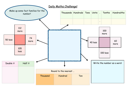 Second Level Number Daily Challenge Mat