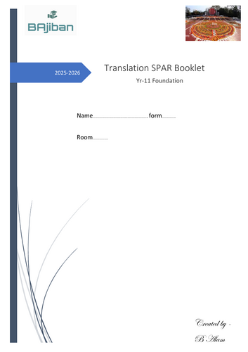 Year-11 Translation SPAR Booklet