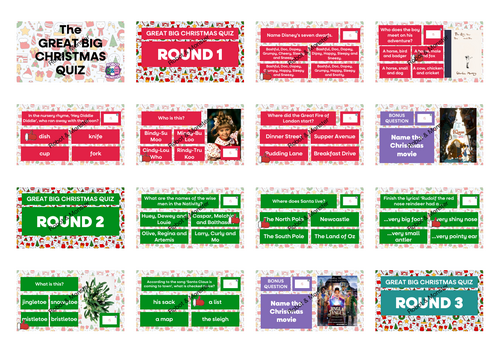 The Great Big Christmas Quiz – Festive, Fun & Fully Editable! (KS1/2)
