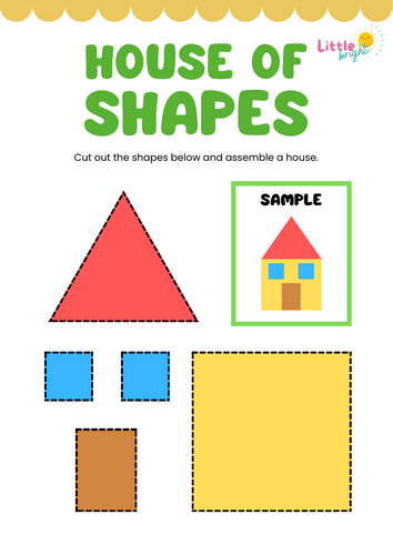 House of Shapes – EYFS / KS1 Cut-and-Paste Craft & 2D Shape Recognition Activity
