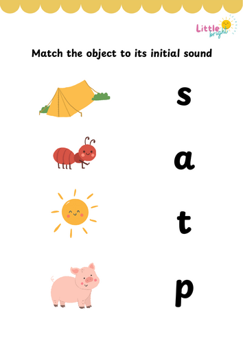 Initial Sound Matching Worksheet – EYFS / KS1 SATP Phonics Activity ...
