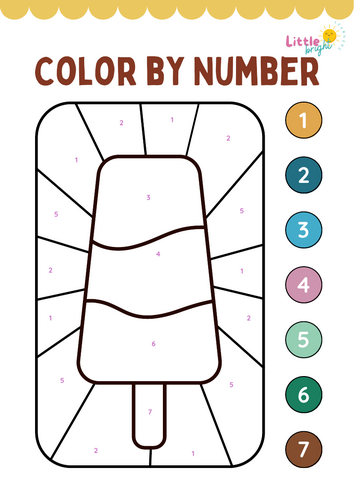Ice Cream Color by Number Worksheet Pack – EYFS / KS1 Number Recognition, Fine Motor & Calm Activity